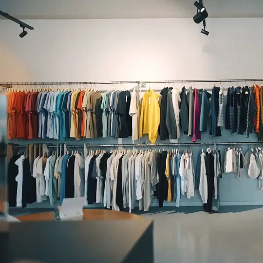 Showroom van gepersonaliseerde kleding